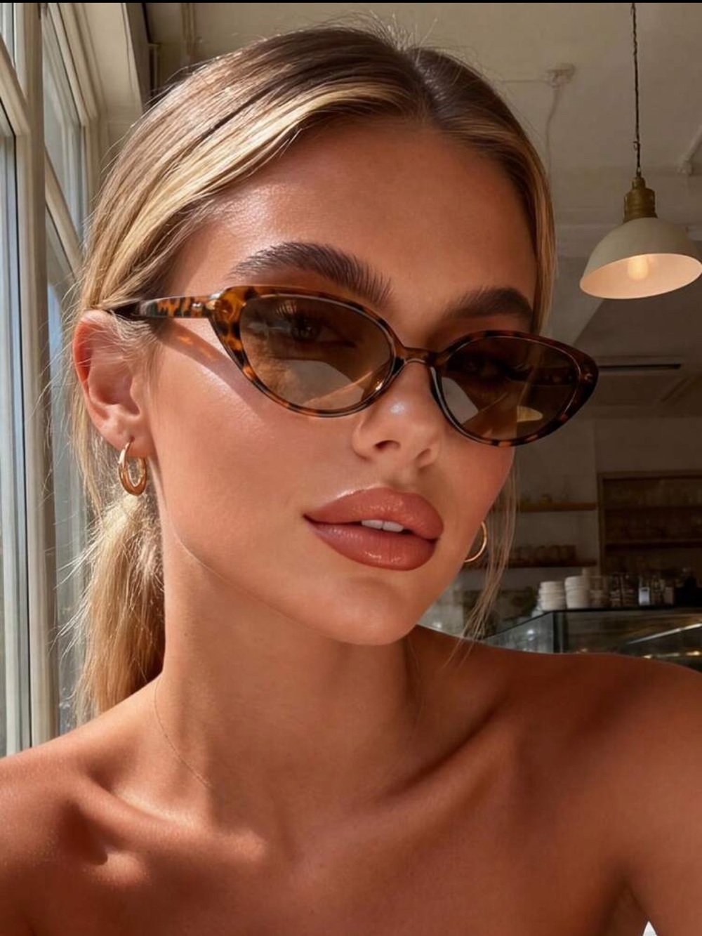 Tortoiseshell Cat-Eye Sunglasses - Women Accessories
